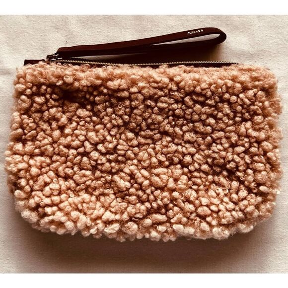 3 for $10 IPSY December‎ 2020 Pink Fuzzy With Strap Glam Full Zip Cosmeti… - Picture 1 of 3